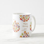 Retro Weihnachtsschmuck Tasse (VorderseiteRechts)