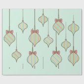 Retro Weihnachtsschmuck Umschlagpapier Geschenkpapier (Flach)