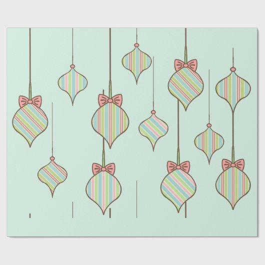 Retro Weihnachtsschmuck Umschlagpapier Geschenkpapier (Flach)