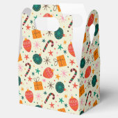 Retro Weihnachtsschmuck und Geschenkmuster Geschenkschachtel (Geöffnet)