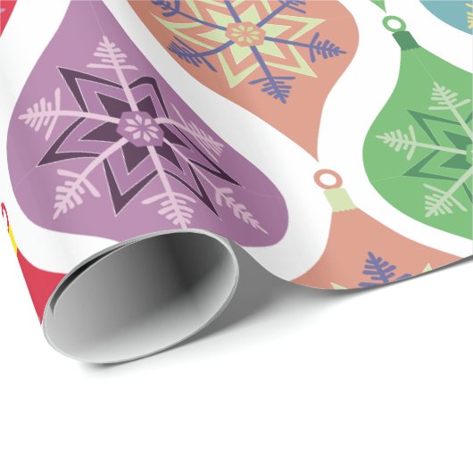 Retro Weihnachtsschmuck Urlaubspapier Geschenkpapier (Rolleneckpunkt)