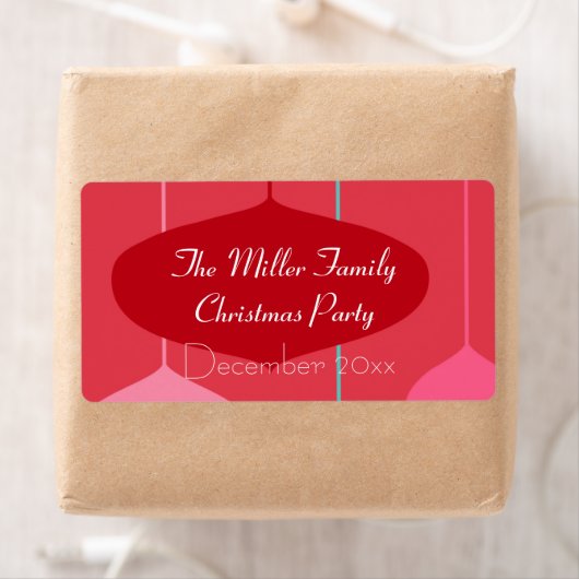 Retro Weihnachtsschmuck Wasser Flaschen Etiketten (Insitu)