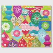 Retro Weihnachtsschmuckpapier Geschenkpapier (Flach)