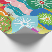 Retro Weihnachtsschmuckpapier Geschenkpapier (Ecke)