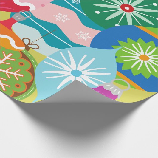 Retro Weihnachtsschmuckpapier Geschenkpapier (Ecke)