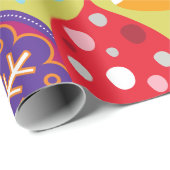 Retro Weihnachtsschmuckpapier Geschenkpapier (Rolleneckpunkt)