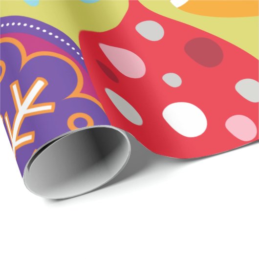 Retro Weihnachtsschmuckpapier Geschenkpapier (Rolleneckpunkt)