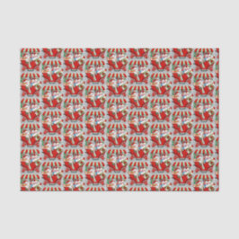 Retro-Weihnachtsschnee Familie Seidenpapier