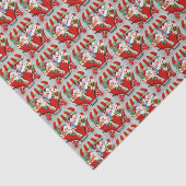 Retro-Weihnachtsschnee Familie Seidenpapier (Ausschnitt)