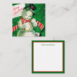 Retro-Weihnachtsschneemann fügen Text Mitteilungskarte