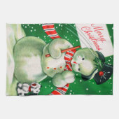 Retro Weihnachtsschneemann Holiday Küchentuch (Horizontal)