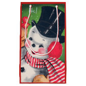 Retro Weihnachtsschneemann Weihnachtsfeier Kleine Geschenktüte (Vorderseite)