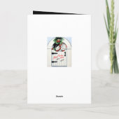 Retro-Weihnachtsschneepaar Feiertagskarte (Rückseite)