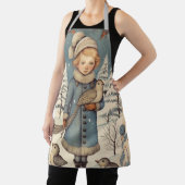 Retro Weihnachtsschneeszene Schürze (InSitu)