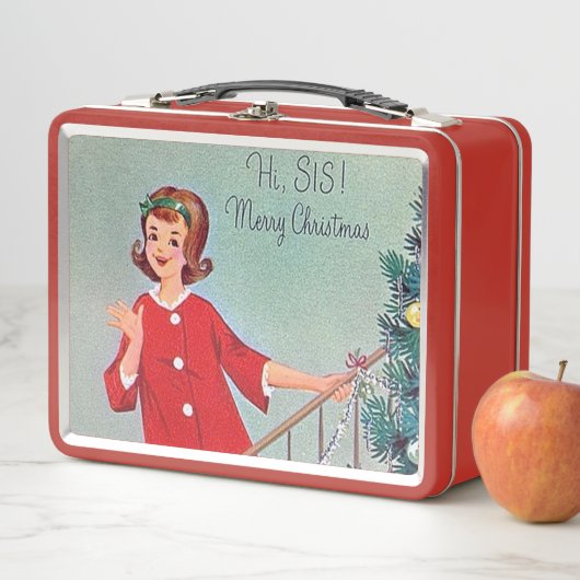 Retro Weihnachtsschwester-Feiertag Metall Brotdose (Beispiel)