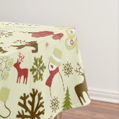 Retro Weihnachtsskizze-nahtloses Muster Tischdecke (Beispiel)