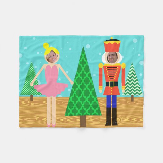 Retro Weihnachtsspielzeug-Parade-Foto-Fleece-Decke Fleecedecke (Vorderseite (Horizontal))