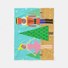 Retro Weihnachtsspielzeug-Parade-Foto-Fleece-Decke Fleecedecke