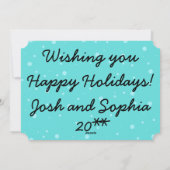 Retro Weihnachtsspielzeugparade Fotokarte Feiertagskarte (Rückseite)