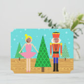 Retro Weihnachtsspielzeugparade Fotokarte Feiertagskarte (Stehend Vorderseite)