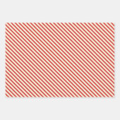 Retro Weihnachtssteine und Streifen Olive Green &  Geschenkpapier Set (Vorderseite 3)