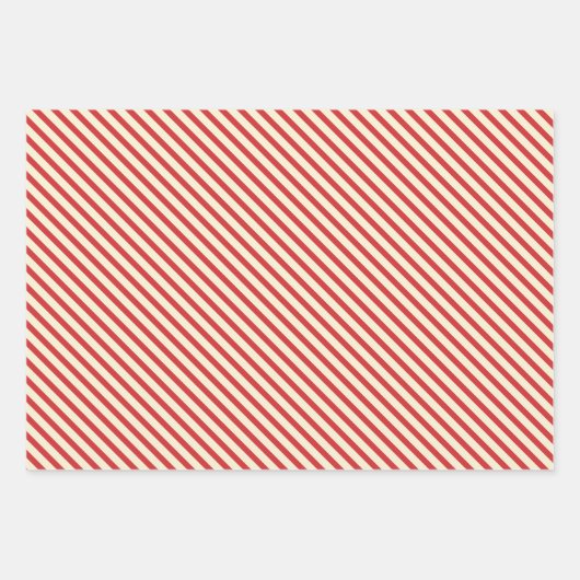 Retro Weihnachtssteine und Streifen Olive Green & Geschenkpapier Set (Vorderseite 3)