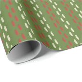 Retro-Weihnachtsstichmuster Geschenkpapier (Rolleneckpunkt)