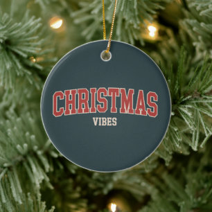Retro-Weihnachtsstimmung Feiertag Keramik Ornament