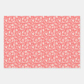 Retro Weihnachtsstreifen, Polka Dots, Rentier Geschenkpapier Set (Vorderseite)