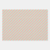 Retro Weihnachtsstreifen, Polka Dots, Rentier Geschenkpapier Set (Vorderseite 2)