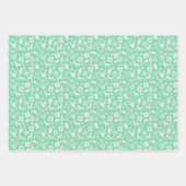 Retro Weihnachtsstreifen, Polka Dots, Rentier Geschenkpapier Set (Vorderseite)