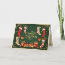 Retro-Weihnachtsstrümpfe im Vintage-Stil