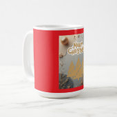 Retro-Weihnachtstasse Kaffeetasse (Vorderseite Links)