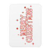 Retro-Weihnachtstypografie Magnet (Vertikal)