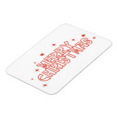 Retro-Weihnachtstypografie Magnet (Linke Seite)