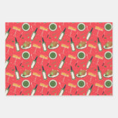 Retro-Weihnachtsverpackung Geschenkpapier Set (Vorderseite 2)