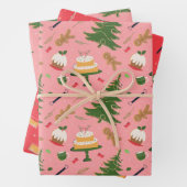 Retro-Weihnachtsverpackung Geschenkpapier Set (Beispiel)