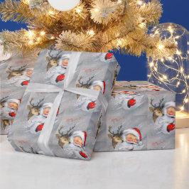 Retro Weihnachtswein Weihnachtsgebäck Weihnachtsba Geschenkpapier