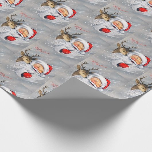 Retro Weihnachtswein Weihnachtsgebäck Weihnachtsba Geschenkpapier (Ecke)
