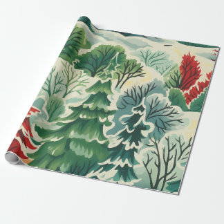 Retro Weihnachtswrapping Paper der 30er Jahre Geschenkpapier