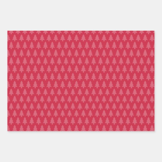 Retro-Weihnachtswrapping Paper Flat Sheet Set 3 Geschenkpapier Set (Vorderseite 2)