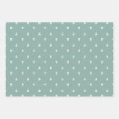 Retro Weihnachtswrapping Paper Flat Sheet Set 3 Geschenkpapier Set (Vorderseite 3)