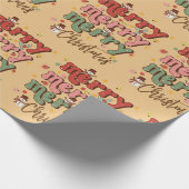 Retro Weihnachtswrapping Paper Geschenkpapier (Ecke)