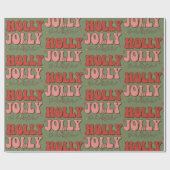 Retro Weihnachtswrapping Paper Geschenkpapier (Flach)