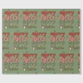 Retro Weihnachtswrapping Paper Geschenkpapier (Flach)