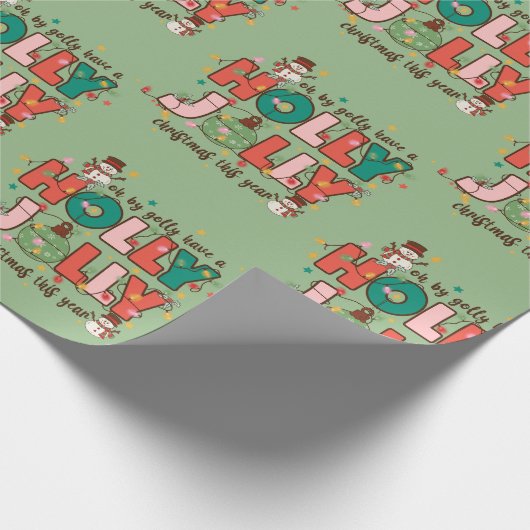 Retro Weihnachtswrapping Paper Geschenkpapier (Ecke)