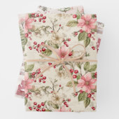Retro Weihnachtswrapping Paper Geschenkpapier Set (Beispiel)