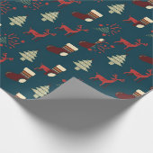 Retro Weihnachtswrapping Paper Holiday Geschenkwra Geschenkpapier (Ecke)