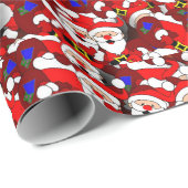 Retro Weihnachtswrapping Paper Vintag Holiday Geschenkpapier (Rolleneckpunkt)