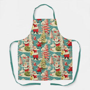 Retro Weihnachtswunderland 2 Schürze